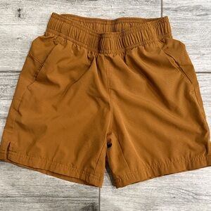 All in Motion Kids Elastic-Waist Rust Brown Shorts
